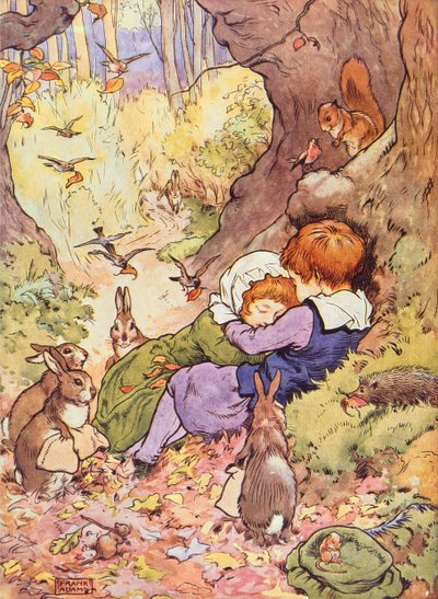 私の保育園の物語の本、パブからの森の中の女の子。 Blackie＆Son（ブックイラスト） 作： Frank Adams