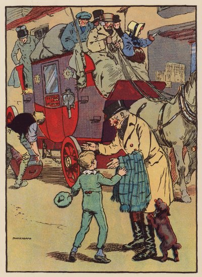 曾祖父が乗ったステージコーチ（カラーリトグラフ） 作： Frank Adams