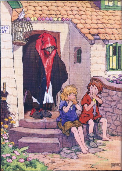 ヘンゼルとグレーテルの魔女、ヘンゼルとグレーテル、Blackie＆Son Limited発行、1940年頃 作： Frank Adams