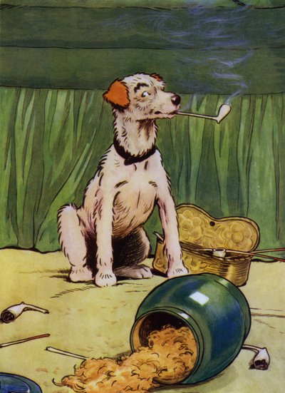 オールド・マザー・ハバード」のイラスト（カラーリトグラフ 作： Frank Adams