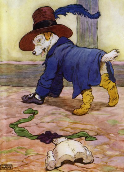 オールド・マザー・ハバード」のイラスト（カラーリトグラフ 作： Frank Adams