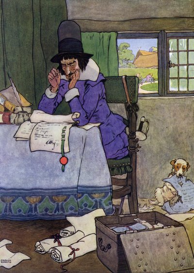 The Babes in the Wood」のイラスト（カラーリトグラフ 作： Frank Adams