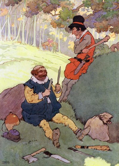 The Babes in the Wood」のイラスト（カラーリトグラフ 作： Frank Adams