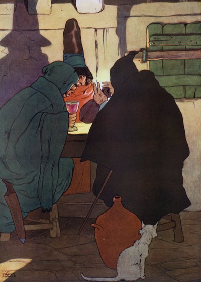 The Babes in the Wood」のイラスト（カラーリトグラフ 作： Frank Adams