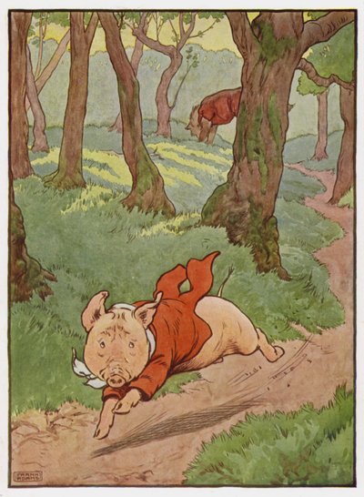 三匹の子ぶたのイラスト 作： Frank Adams