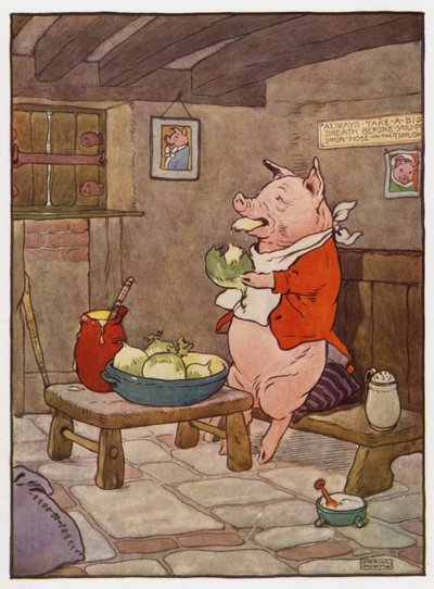 三匹の子ぶたのイラスト 作： Frank Adams