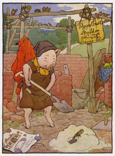 三匹の子ぶたのイラスト 作： Frank Adams
