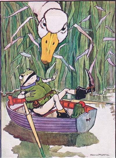 チャールズH.ベネットによる1916年の「カエルはウーイングゴーになるだろう」のイラスト 作： Frank Adams