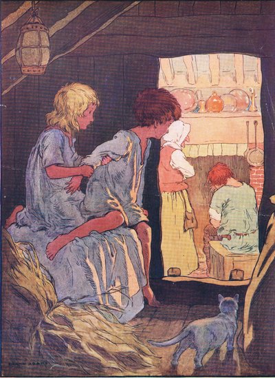 子供たちは眠ることができませんでした、Blackie＆Son Limited、1940年頃発行のヘンゼルとグレーテルから 作： Frank Adams