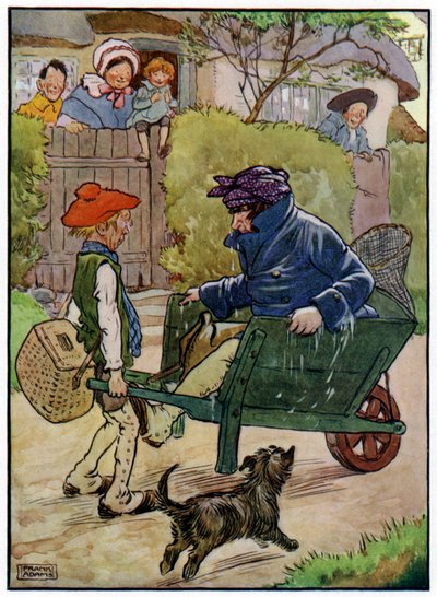 3人の陽気な漁師（カラーリトグラフ 作： Frank Adams