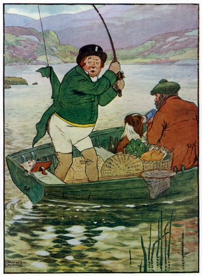 3人の陽気な漁師（カラーリトグラフ 作： Frank Adams