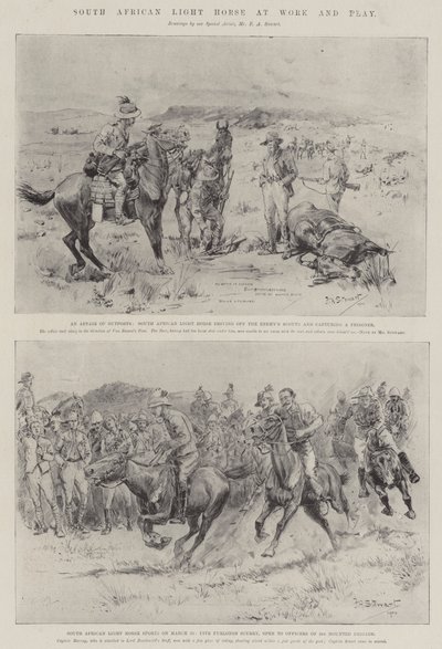 仕事と遊びで南アフリカの軽い馬 作： Frank Algenon Stewart