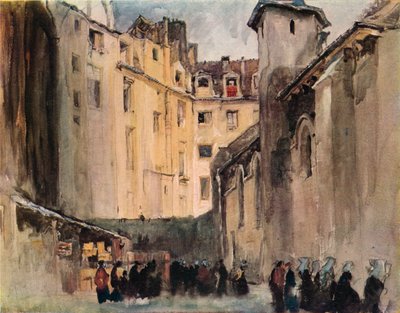 「サン ジュリアン ル ポーヴル教会」、1915 年 作： Frank Brangwyn