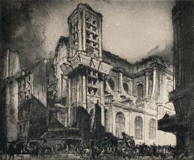 「聖ニコラス・デュ・シャルドネ教会」、1915年 作： Frank Brangwyn