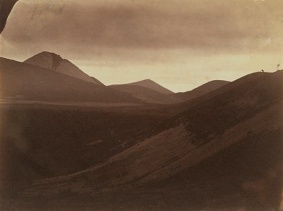 丘のある暗い風景、c。 1857年。 作： Frank Chauvassaignes