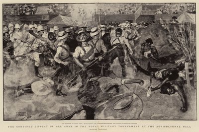 農業ホールでの王立軍事トーナメントでのすべての武器の組み合わせ表示 作： Frank Craig