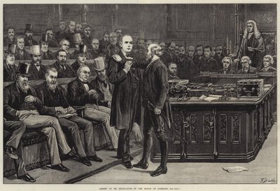 下院でのブラッドローフ氏の逮捕 作： Frank Dadd
