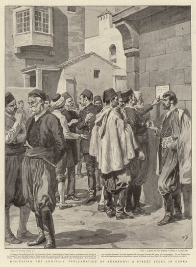 提督の自治宣言、カネアのストリートシーンについて話し合う 作： Frank Dadd