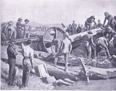 厄介な場所で銃を手に入れる、イラスト「After Pretoria：The Guerilla War、1902」 作： Frank Dadd