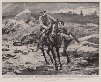 ニックオブタイムで、ギャラントトルーパーが降車した同志を迎えに来た 作： Frank Dadd