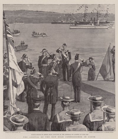 クレタ島の新しい高等弁務官の到着 作： Frank Dadd
