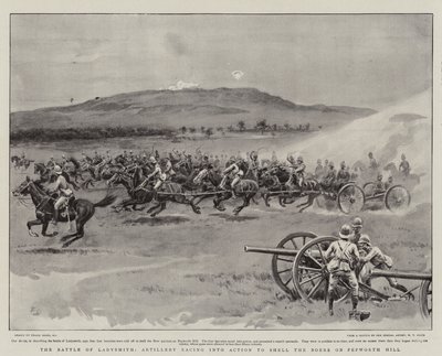 レディスミスの戦い、砲兵が行動してペップワースヒルにボーアーズを砲撃 作： Frank Dadd