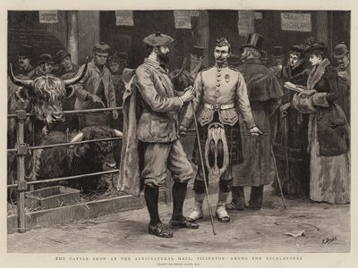 ハイランダーズの中で、イズリントンの農業ホールでの牛ショー 作： Frank Dadd