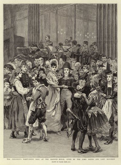 主市長と市長夫人から贈られた、邸宅の子供たちのファンシードレスボール 作： Frank Dadd