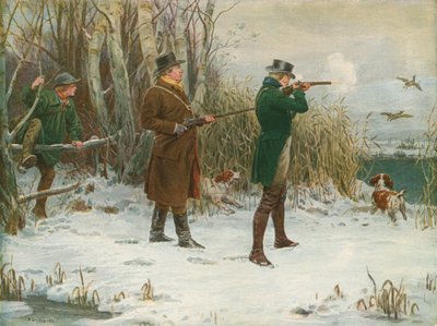 クリスマスの時期に野生のアヒルの射撃 作： Frank Dadd