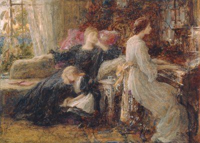 思い出 1886年頃（紙に水彩画） 作： Frank Dicksee
