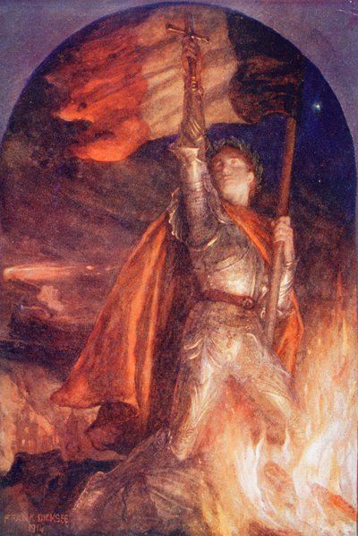 フランク・ディックシーの絵による「復活」（『アルバート王の書』より）。1915 作： Frank Dicksee