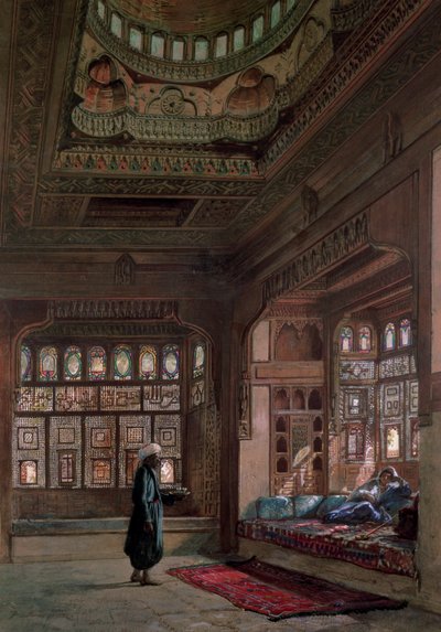 シェイクサダットのハーレム、カイロ、1870 作： Frank Dillon