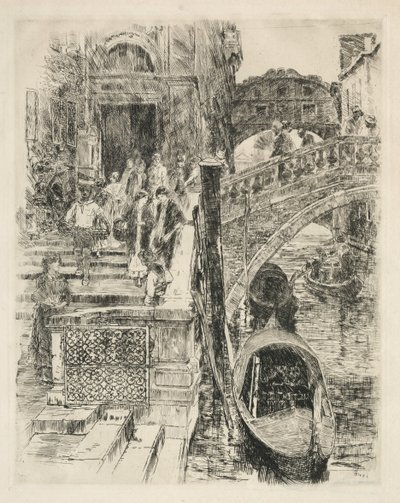ため息橋、ヴェネツィア、1883年。 作： Frank Duveneck