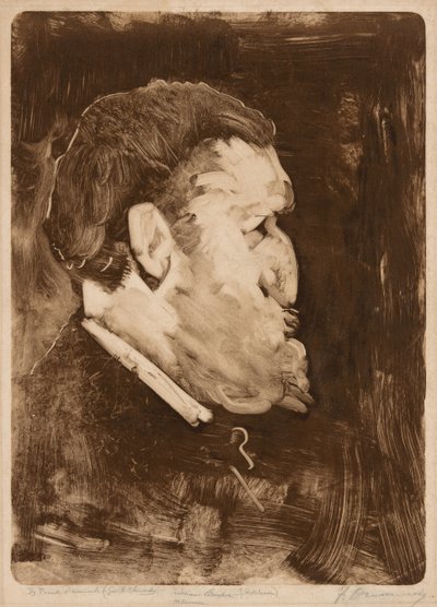 ウィリアム・ゲドニー・バンスの風刺画、1883-84 作： Frank Duveneck