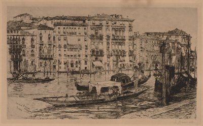 大運河、ヴェネツィア 作： Frank Duveneck