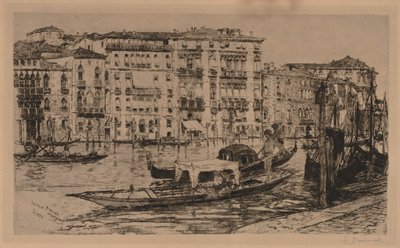 大運河、ヴェネツィア、1889年。 作： Frank Duveneck