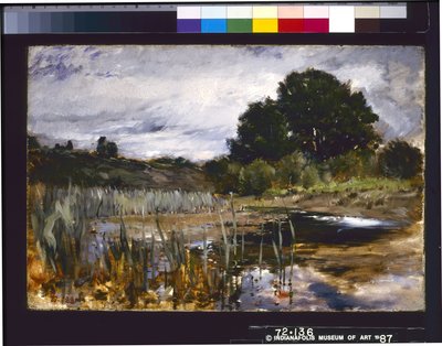 投票風景（キャンバスに油彩） 作： Frank Duveneck