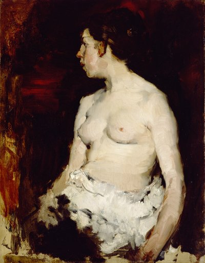 着席ヌード、1879年頃 作： Frank Duveneck