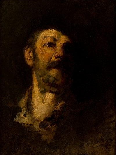 スタディ ヘッド、帽子をかぶった男 作： Frank Duveneck