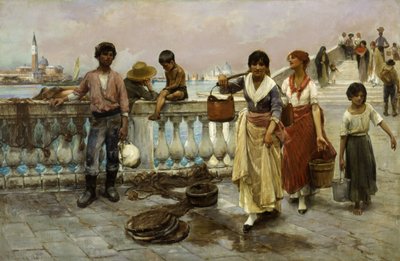 ウォーターキャリア、ヴェネツィア、1884年。 作： Frank Duveneck