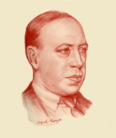 「アルフレッド・ノイエス」、1928年。 作： Frank E Slater