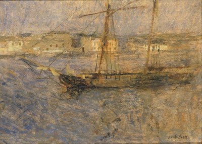シェルブールの停泊中の船 No.I 作： Frank Edwin Scott