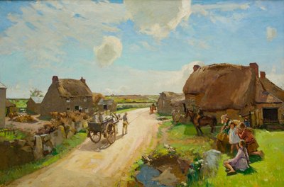 牛乳カート、1920年頃 作： Frank Gascoigne Heath