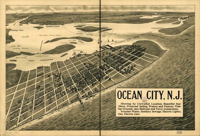 英語です：  クラスG。XXc.No.4920 U.S. Copyright Office 水平線に向かう鳥瞰図。北が右上になるように配置されている。ラスターイメージとして米国議会図書館のWebサイトからも入手可能。LCコピーは半分にカットされ、布製の台紙にマウントされている 作： Frank H. Taylor
