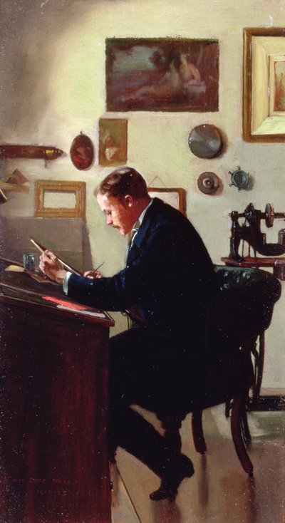 自画像、1891 作： Frank Hobden