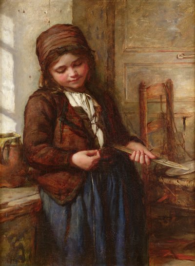 ブローニュの魚の少女、1866年 作： Frank Holl