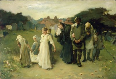 彼女の最初の生まれの死 作： Frank Holl