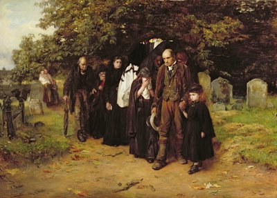 私は復活と生命、または村の葬式です 作： Frank Holl