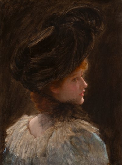 何気ない視線（キャンバスに油彩） 作： Frank Markham Skipworth