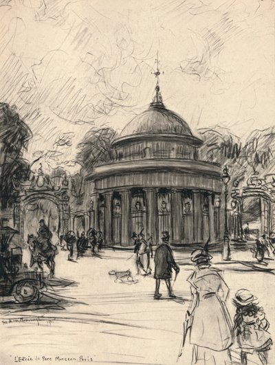 モンソー公園への入り口、1915 作： Frank Milton Armington